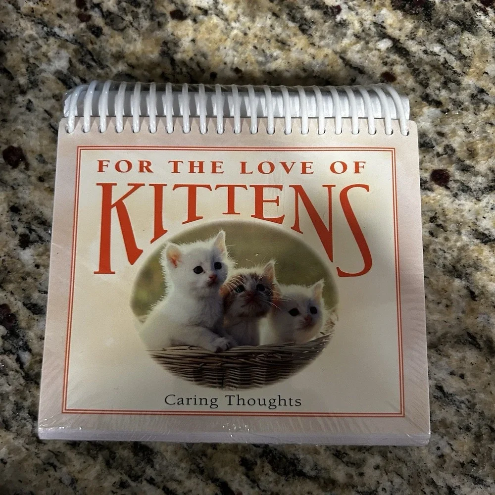 For The Love of Kittens Caring Thoughts Spiral Flip Book Cat Lover Gift Sealed